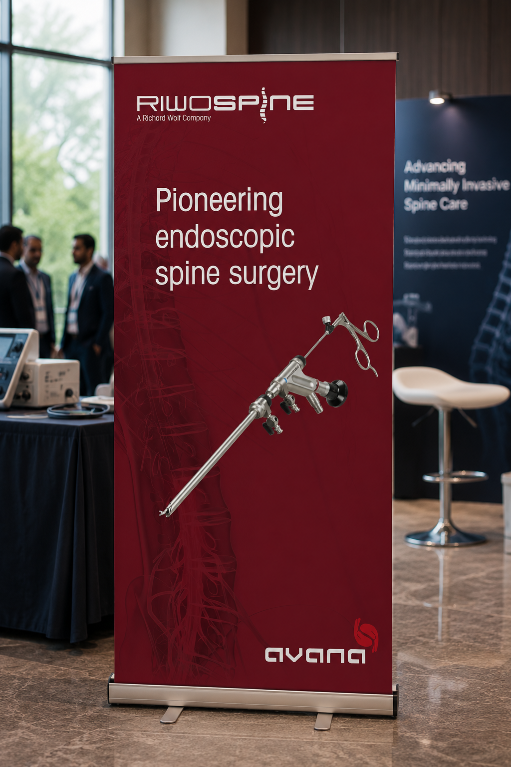 Riwospine pioneering endoscopic spine surgery standee